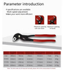 High Quality Adjustable Water Pipe Wrench Quick Release Water Pump Pliers Multi-Function DIY Industrial Hand Tools Circlip