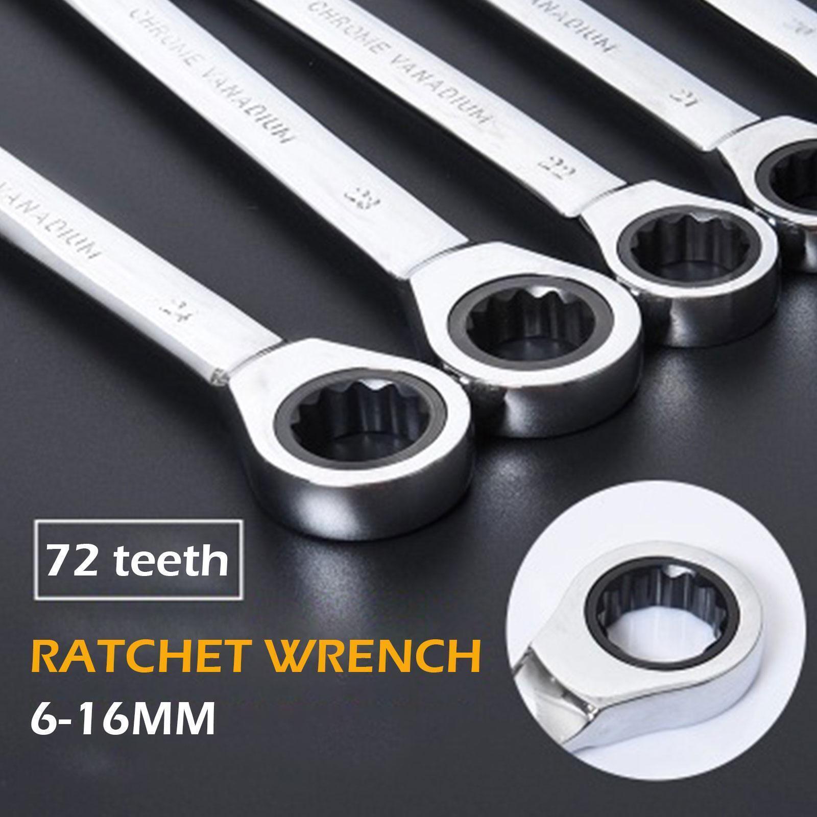 ratchet wrench 72齿铬钼钢 棘轮扳手12件套8-19mm